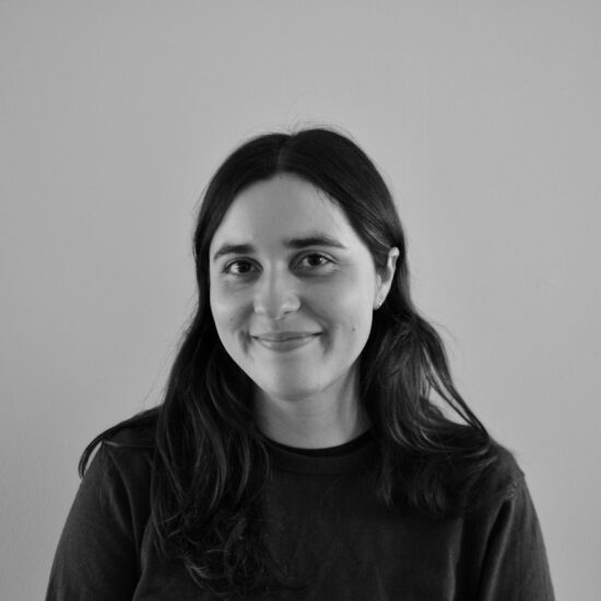 A black-and-white photo of Eloise Seda