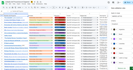 Una imagen de un spreadsheet