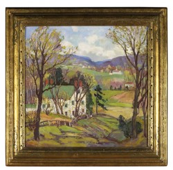 Fern Isabel Kuns Coppedge (American, 1883-1951)  Untitled Oil on canvas (in a Finken frame) Signed 24" x 24", 31" x 31" (frame) Sale Price: $42,000 Photo courtesy of Rago Arts and Auction Center 