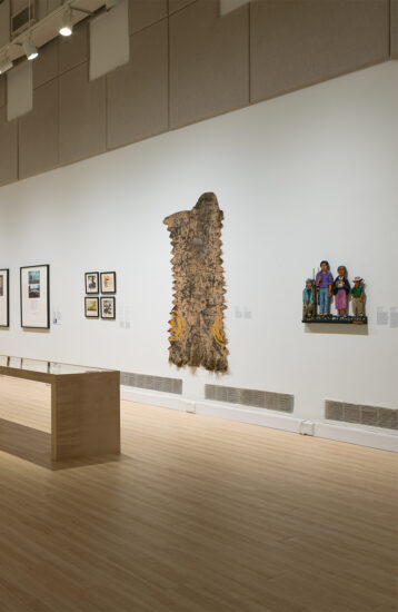 An installation view of Art for the Future: Artists Call and Central American Solidarities at Tufts University Art Galleries, 2022