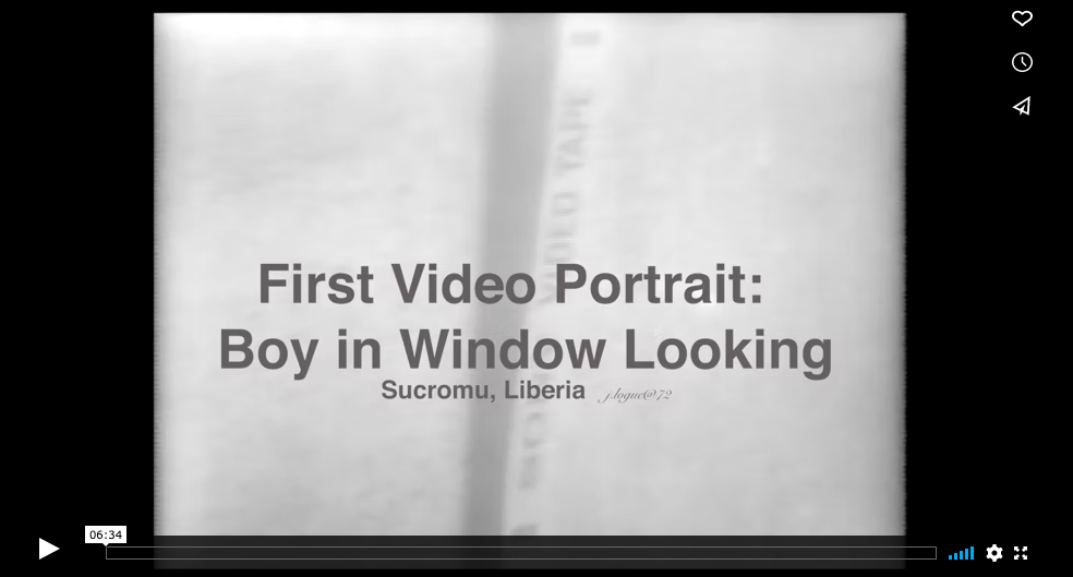 First Video Portrait_Sucromu Liberia_1972