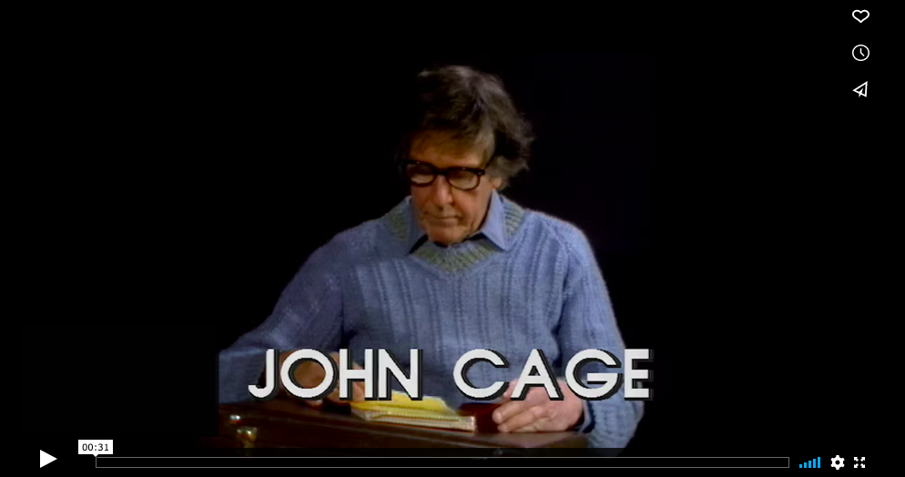 30 Second Portrait: John Cage @1981-82
