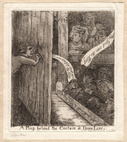 An 18th century print by Richard Brinsley Sheridan