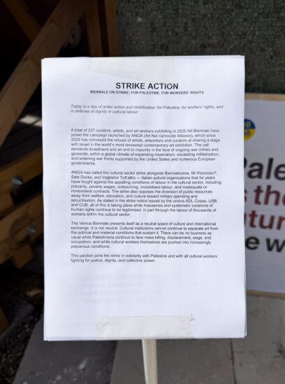A close-up of a printed sign
